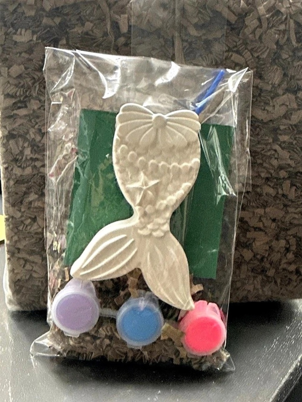 Mermaid-Shaped Learning Toy Set Green & White